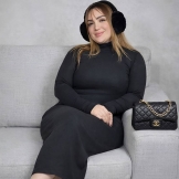 ماکسی یقه اسکی مشکی  2