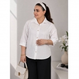 شومیز زنانه آستین پاکتی سفید
