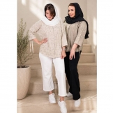 شومیز زنانه جلو چین استخوانی