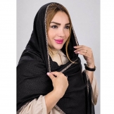 شال-مشکی-زنانه-دور-پلنگی