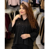 شومیز زنانه نگینی صوفیا مشکی