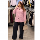 شومیز زنانه جلو دکمه توپی کالباسی