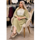 کفتان کوک دوزی سنتی سبز ملایم