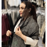  شال زنبوری مشکی