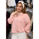 شومیز زنانه گت دار صورتی ملایم