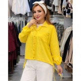 شومیز زنانه گت دار زرد