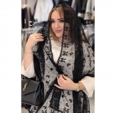 شال زنانه توری طرحدار پاپیون