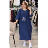 کفتان لینن طرحدار سرمه‌ای
