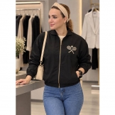  بامبر زنانه کتان مشکی