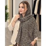شال زنانه پلنگی نسکافه‌ای