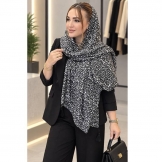 شال زنانه پلنگی سفید