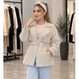  بارانی زنانه شنل دار استخوانی