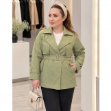 بارانی زنانه شنل دار سبز