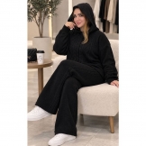 ست هودی و شلوار بافت مشکی