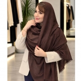 شال نخی دور ریش قهوه‌ای