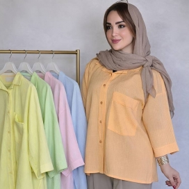 شومیز پفکی رنگی 