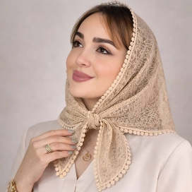 مینی اسکارف 3 گوش گیپور