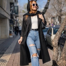 کت بلند مشکی مازراتی