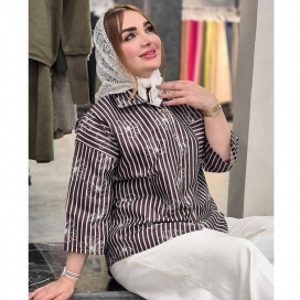 مانتو راه راه گلدار 4680015