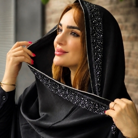 شال لبه نگینی