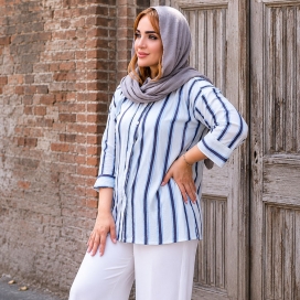 شومیز راه راه رنگی آوینا 24900753