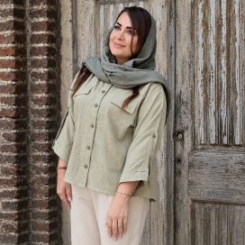 شومیز زنانه باکسی راه راه 24900761