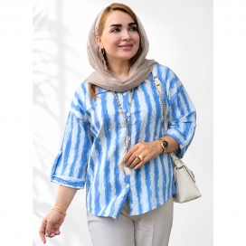 شومیز نگینی راه راه 36600569