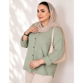 شومیز زنانه تک جیب نیلا 4680010/1