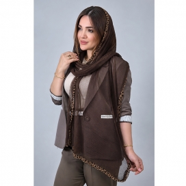 شال توری لبه پلنگی 34700386