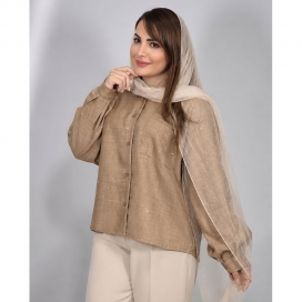 شومیز شاین دار تک جیب 4560058