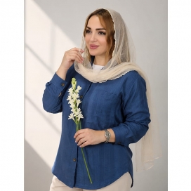 شومیز زنانه تک جیب ژاکارد 24900667