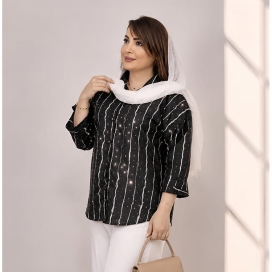 شومیز زنانه پری نگینی  مشکی