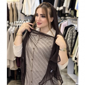 شال زنانه دیپلمات قهوه‌ای تیره